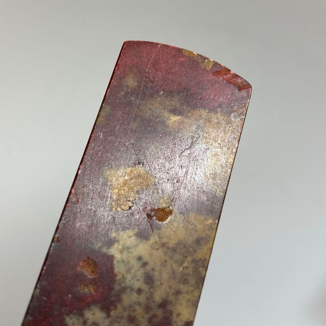 中国古玩 鶏血石印材 箱付 70g トエサ 東さ6-0830☆2F - メルカリ