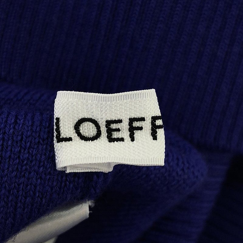 【美品】  LOEFF / ロエフ | ウール スムース クレセントスリーブ タートルネック ニット セーター | F | PURPLE | レディース ロエフスムースクレセントタートルニットブラック