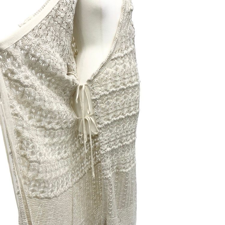 Mame Kurogouchi マメクロゴウチ Floral Watermark Wrap-Front Knitted