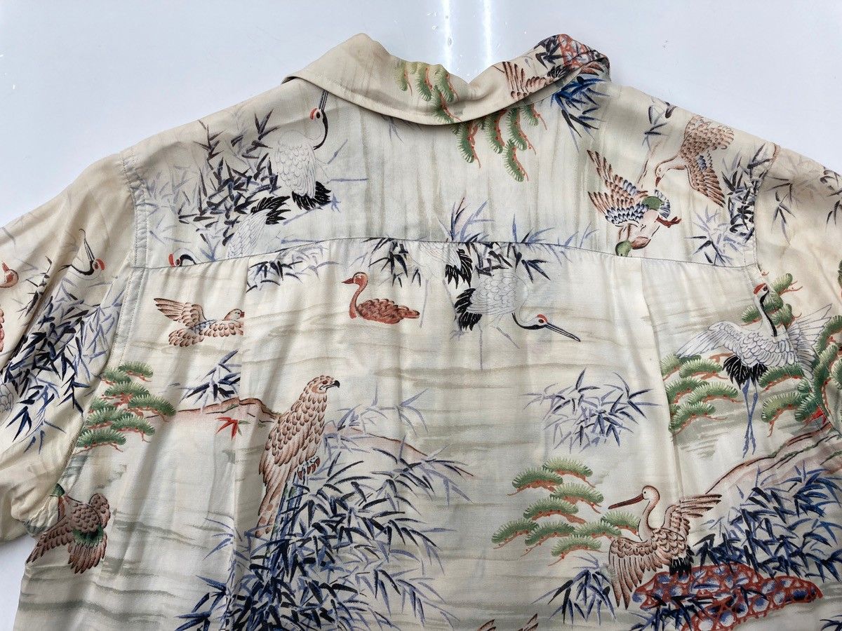 50s vintage オープンカラー 開襟シャツ｜50s プリントネル ビンテージ