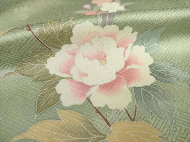 平和屋着物□訪問着 枝花文 暈し染め 正絹 逸品 CAAQ6656yk 平和屋着物