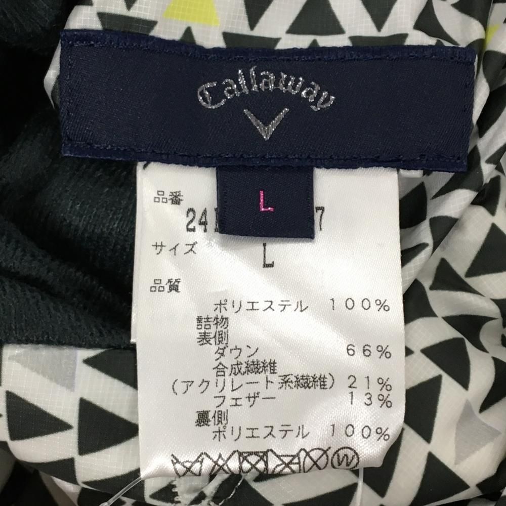 キャロウェイ 4WAYリバーシブルダウンジャケット 黒×白 三角 袖着脱可