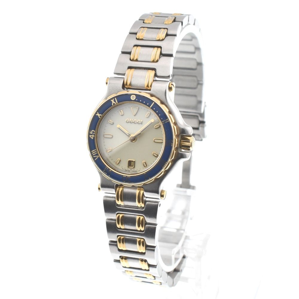 グッチ GUCCI 9700L デイト クォーツ レディース良品 H#130983