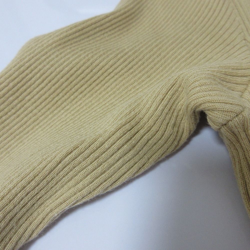 美品 21AW AURALEE オーラリー GIZA HIGH GAUGE RIB KNIT ロングスリーブ クルーネック リブニット サイズ1 ベージュ レディース 古着 中古 美品 21AW AURALEE オーラリー GIZA HIGH GAUGE RIB KNIT ロング