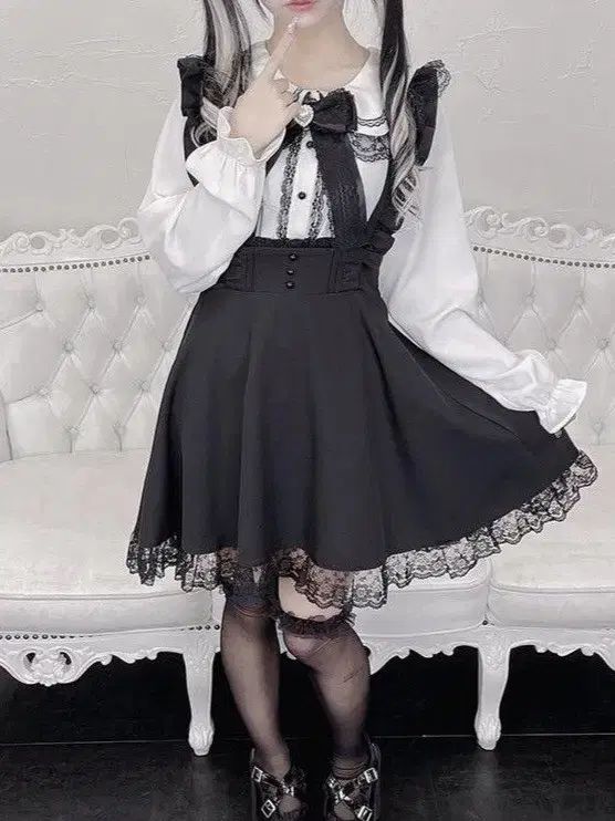 地雷系 リズリサ LIZLISA ギンガムチェックサスペンダースカート LIZLISA ギンガムチェックスカパン 地雷 量産型 - メルカリ