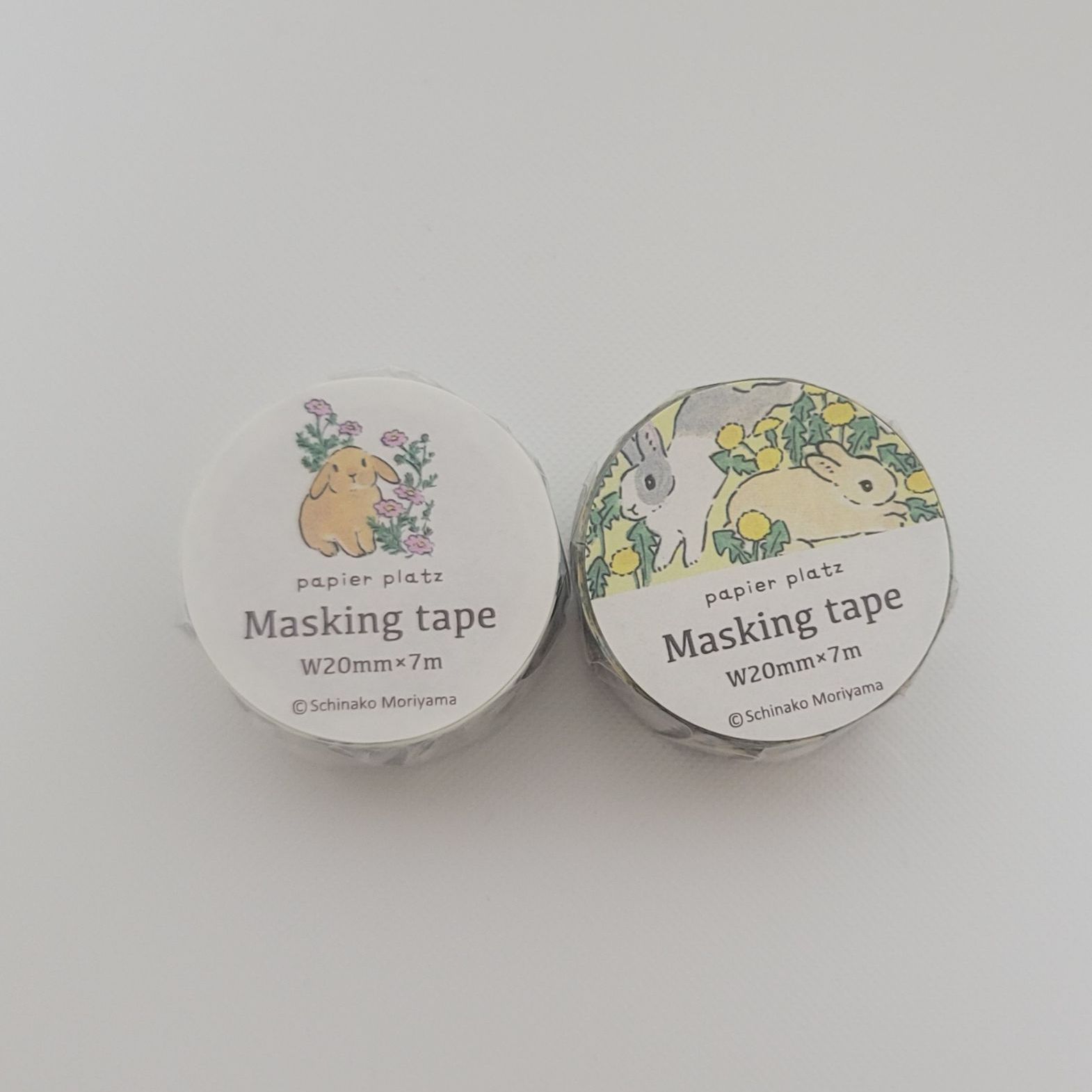 森山標子さん☆花うさぎ・タンポポとうさぎ☆マスキングテープセット