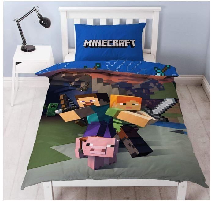 マインクラフト シングル ベッドカバー シーツ 布団カバー & 枕 マインクラフト シングル ベッドカバー シーツ 布団カバー & 枕