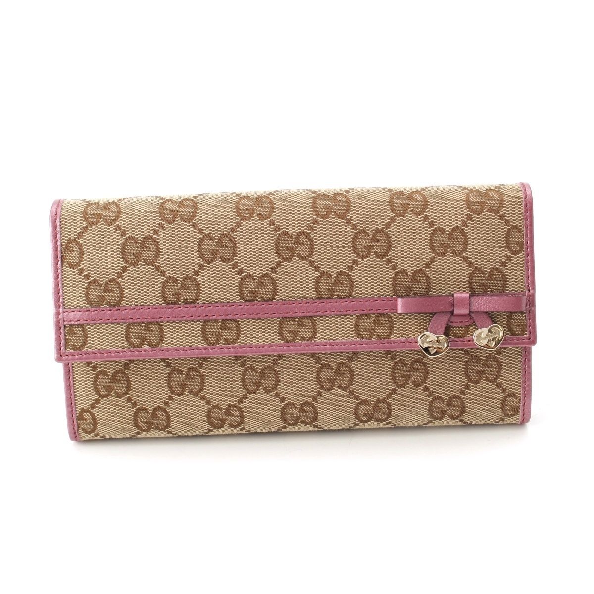 グッチ GGキャンバス ロングウォレット 長財布 258405 ブラウン