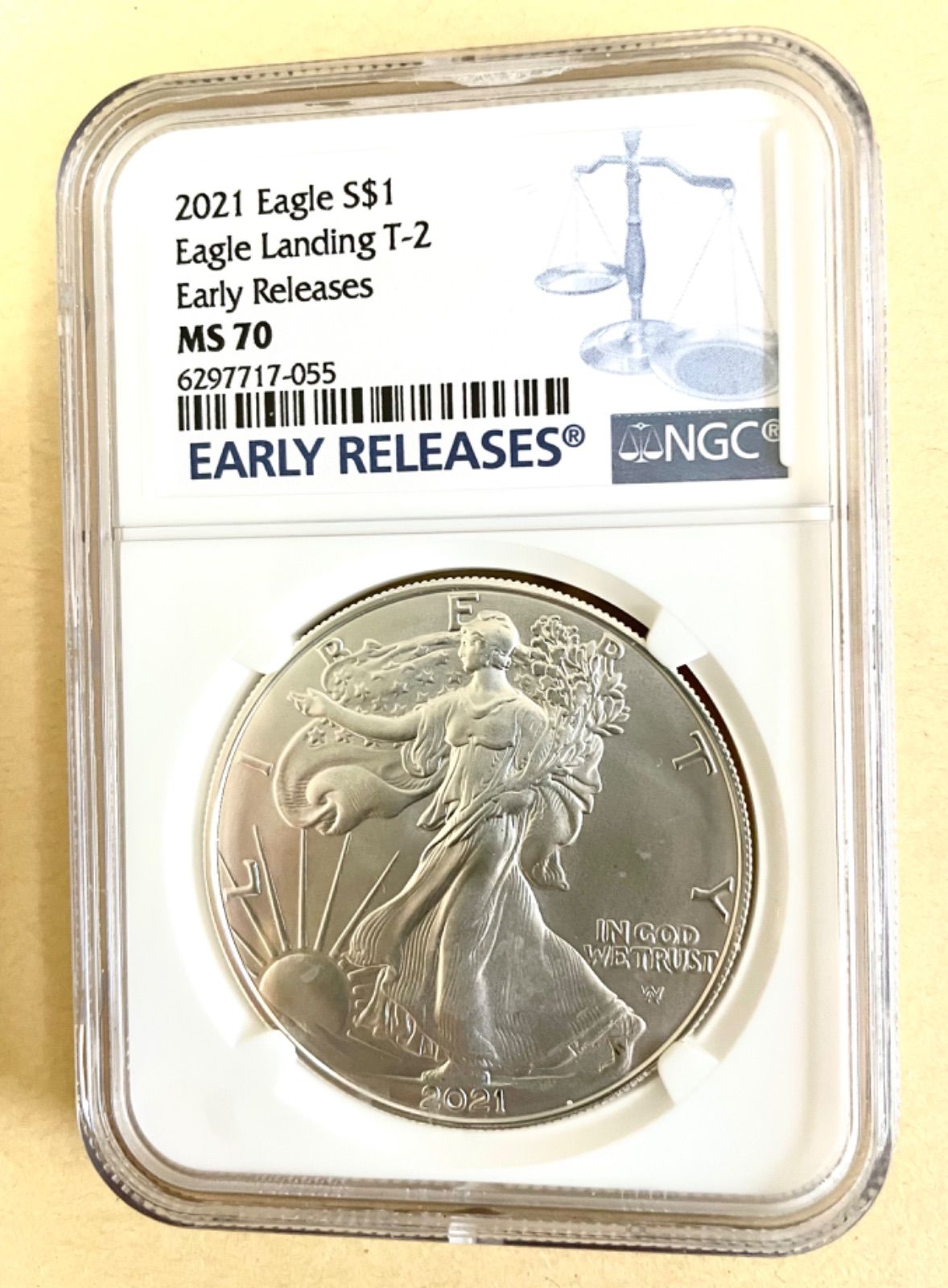 アメリカイーグル銀貨 2012 NGC鑑定 MS70 - 貨幣