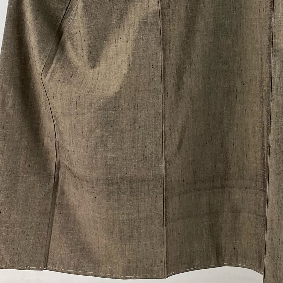男着物 身丈142.5cm 裄丈67cm M 袷 結城紬 アンサンブル 奥順 はたおり娘 証紙 茶色 正絹