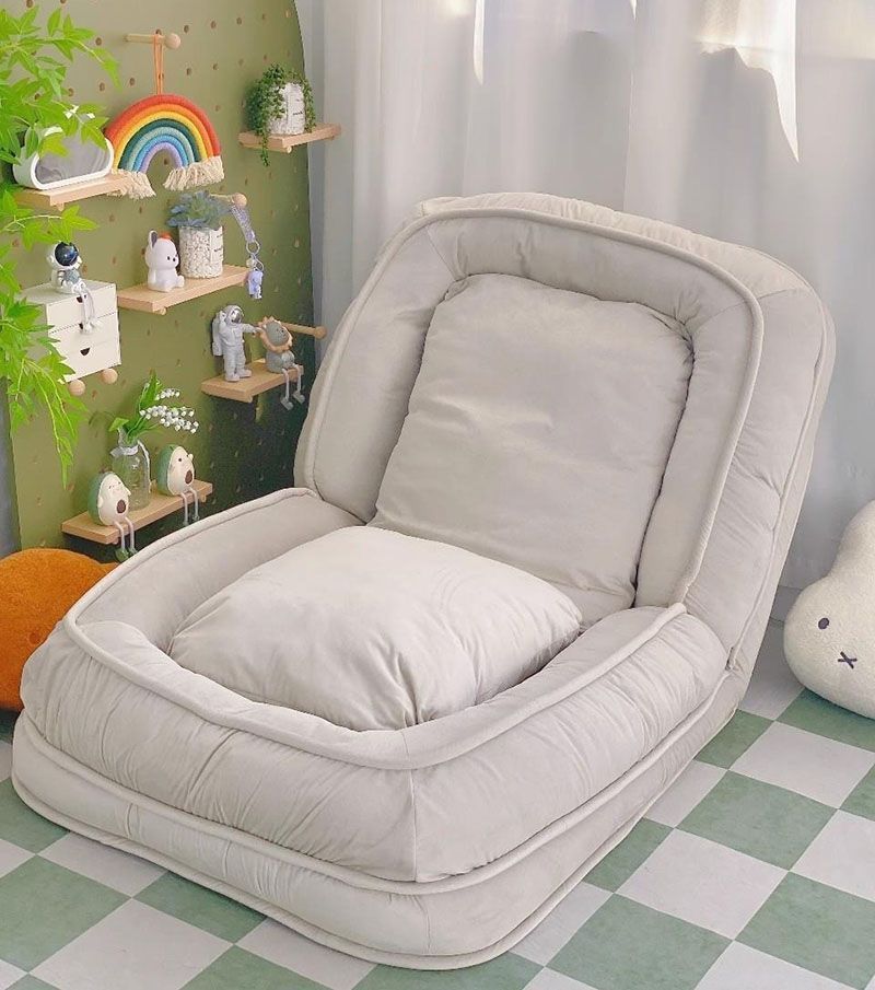人気 ins ローソファー SOFA BED ソファーベッド ソファ 座椅子 クッション付き 5段調整可能 コンパクト 1人掛け 2人掛け シングル 折りたたみ リクライニング リクライニングソファ おしゃれ 一