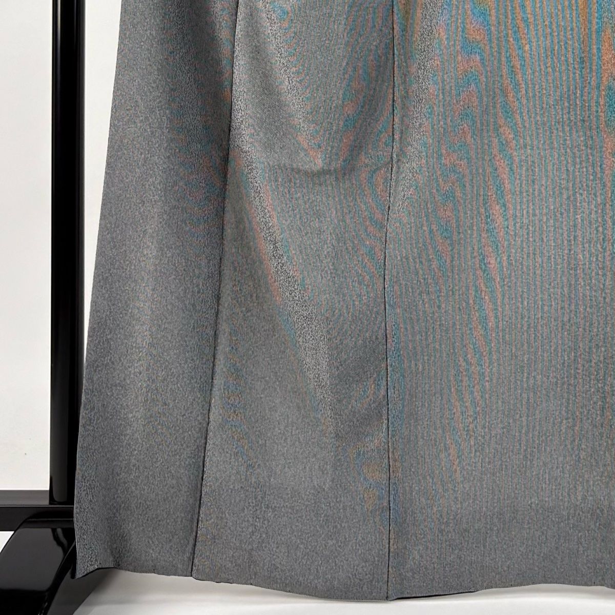 江戸小紋 身丈165cm 裄丈68.5cm L 袷 万筋 黒 正絹