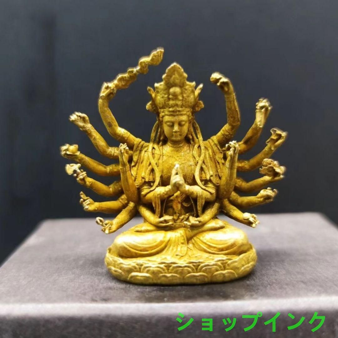仏教美術 三面観音菩薩仏像 銅製 仏像 彫刻 置物 開運 風水 仏教美術 三面観音菩薩仏像 銅製 仏像 彫刻 置物 開運 風水 菩薩