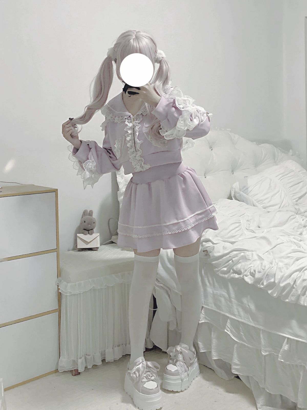 ♡計607cm♡ フランスアンティーク ロココ リボン シルク×メタル