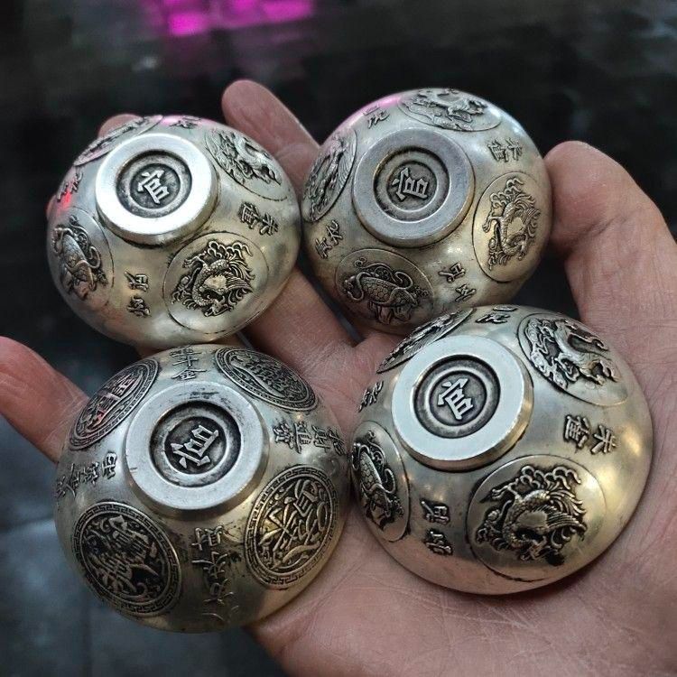 銅 細工 四神獣 招財進宝小碗 茶碗 茶道具 工芸品 美術品 置物 銅 細工 四神獣 招財進宝小碗 茶碗 茶道具 工芸品 美術品 置物