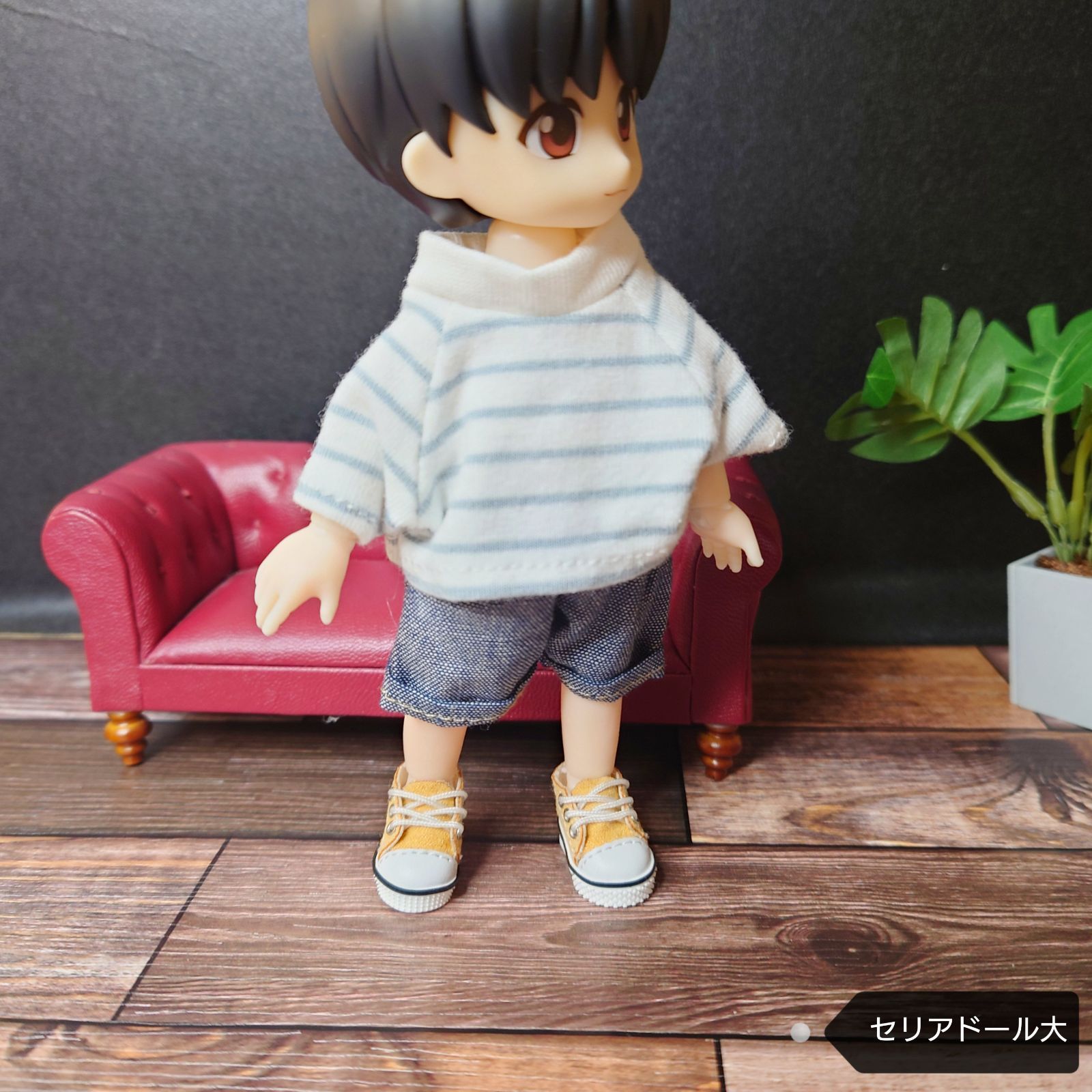 オビツ11 セリアドール大 ボーダーとデニムのセット 海外品 - メルカリ