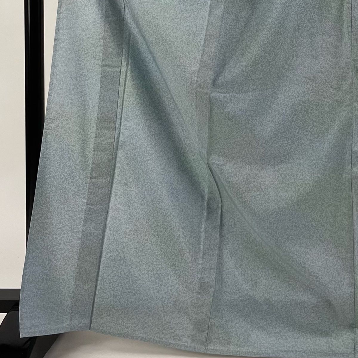 小紋 身丈168.5cm 裄丈67cm M 単衣 大島紬地 証紙 幾何学 ぼかし 青  