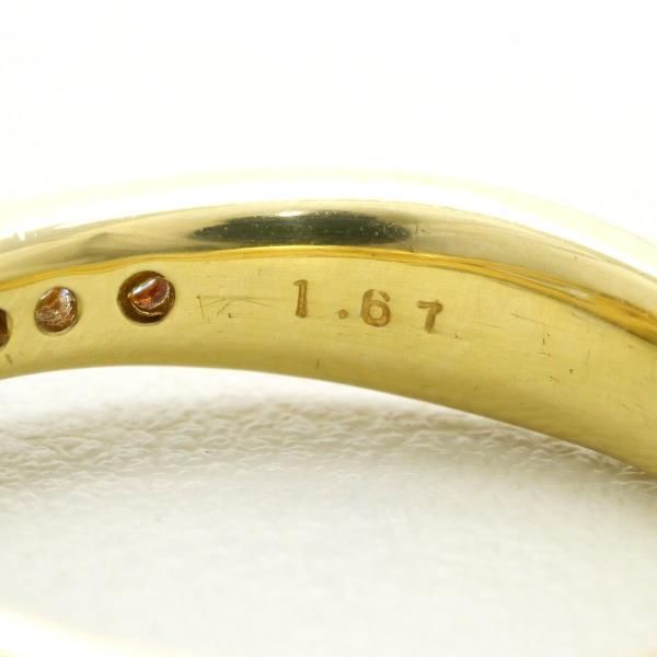 K18YG リング 指輪 12号 ピンクトルマリン 1.67 ダイヤ 0.08 総重量約5.3g