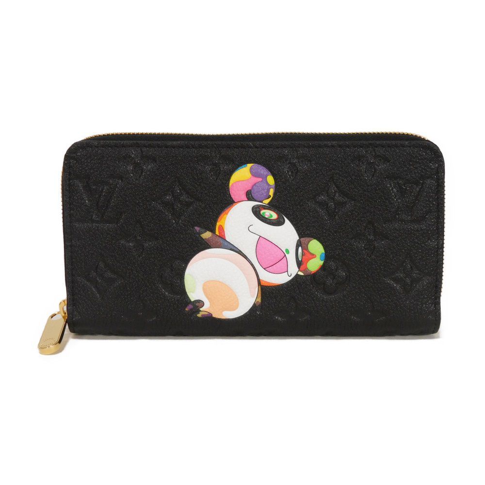 LOUISVUITTON ルイ ヴィトン LV×TM ジッピーウォレット 村上隆 LVロゴ フラワー エンボス ブラック 日本 ラウンドファスナー RFID ICチップ ♥ モノグラム アンプラント パンダ ノワール 長財布 M14160