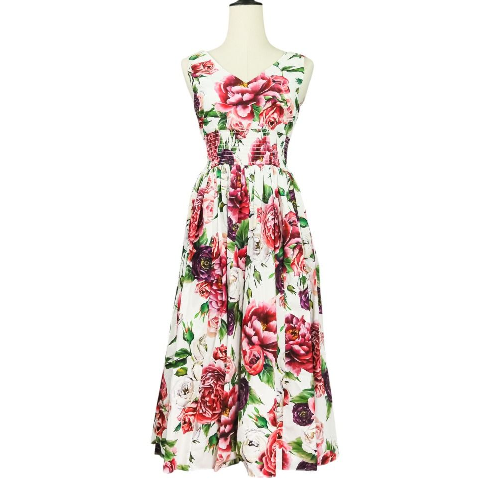 DOLCE&GABBANA ワンピース　38 DOLCE&GABBANA ワンピース 38(S位) 黒x白(星柄)