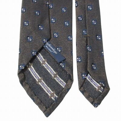 美品 ステファノビジ バーニーズニューヨーク 別注ネクタイ ストライプ グレー系 美品 ステファノビジ バーニーズニューヨーク 別注ネクタイ