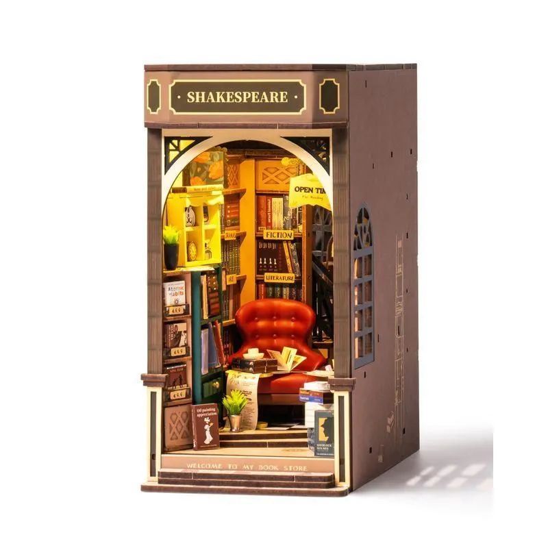 【新品・未開封品】Rolife 立体パズル ブックヌック キット「Bookstore」 194pcs 初心者向け 手作りキット イラスト説明書付き 木製パズル A0216 0625ML001 0120240618101864