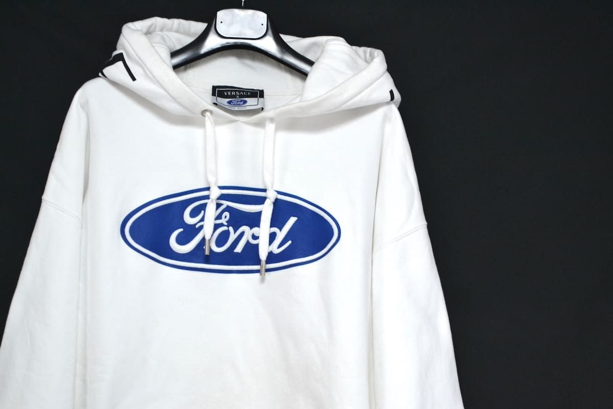 19AW VERSACE Ford Logo Hoodie ヴェルサーチ フォード コラボ ロゴ