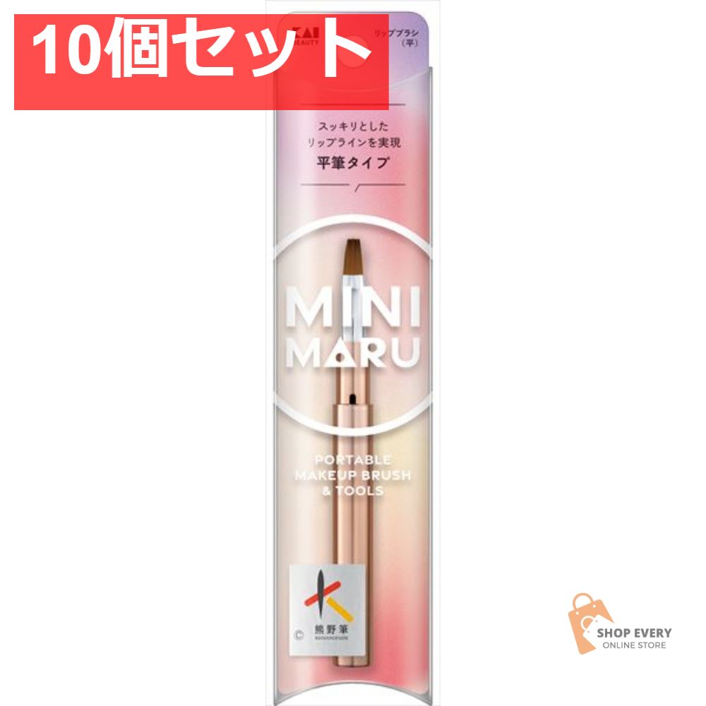 KQ2208 Mini Maru リップブラシ 平 10個セット