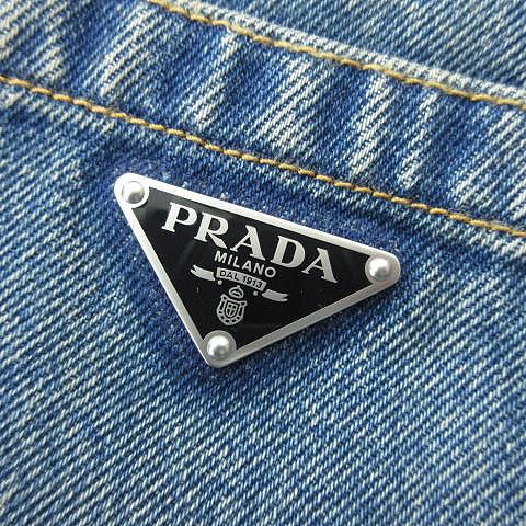 プラダ PRADA 美品 23年 デニム プレイスーツ オールインワン