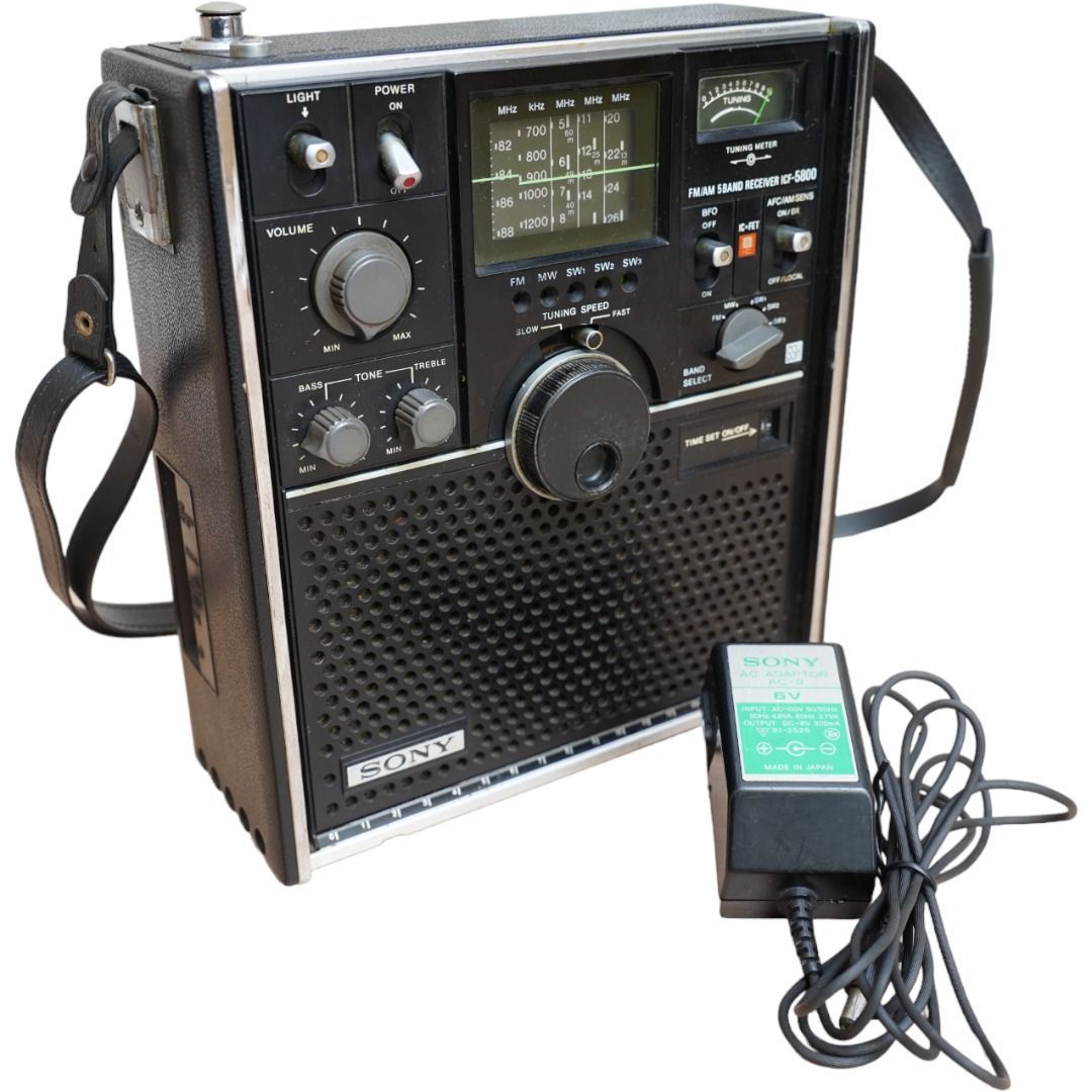 SONY ソニー icf-5800 スカイセンサー ラジオ レトロ【ACアダプター
