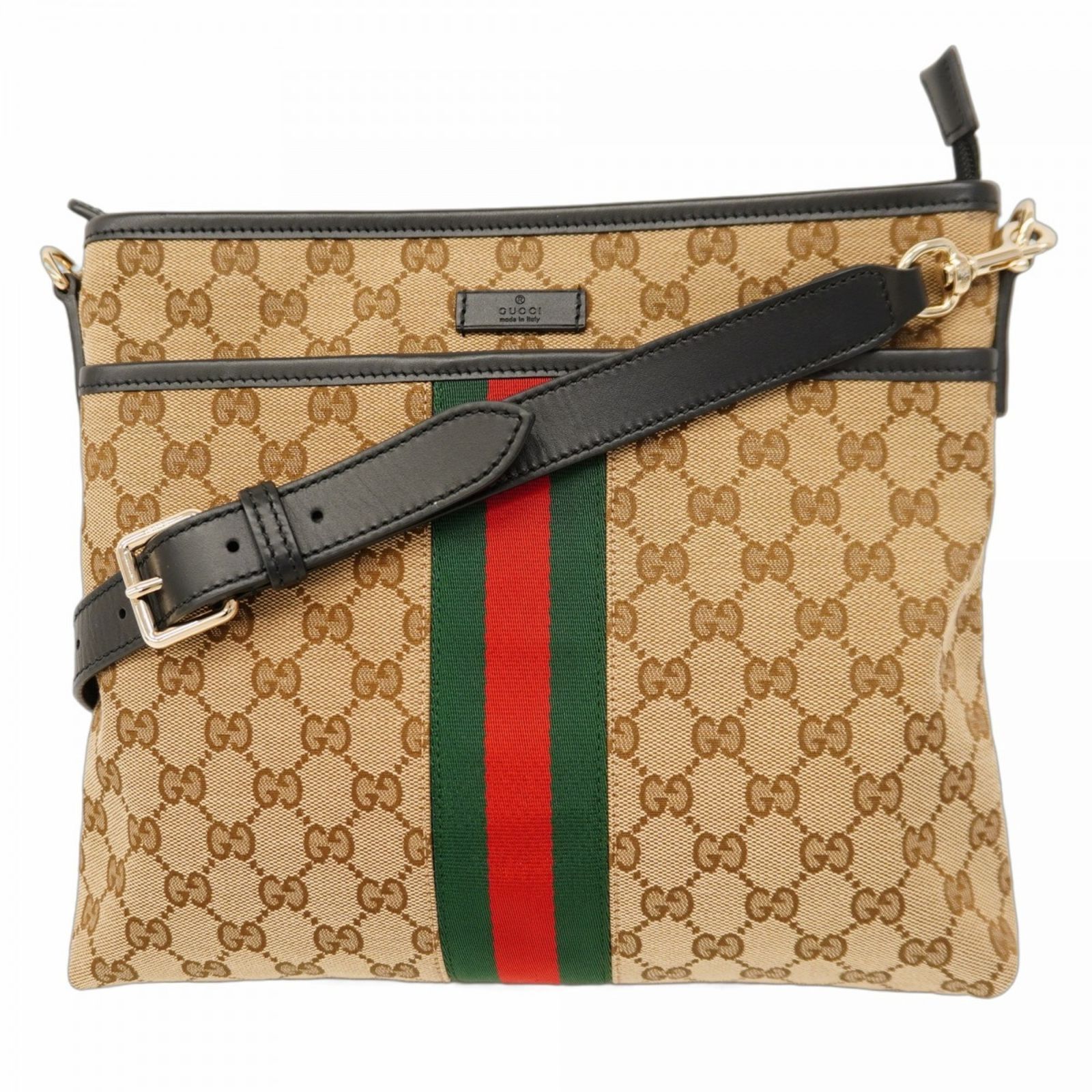 【美品】グッチ GGキャンバス シェリーライン 紺 ショルダーバッグ GUCCI グッチ GGキャンバス シェリーライン ショルダーバッグ