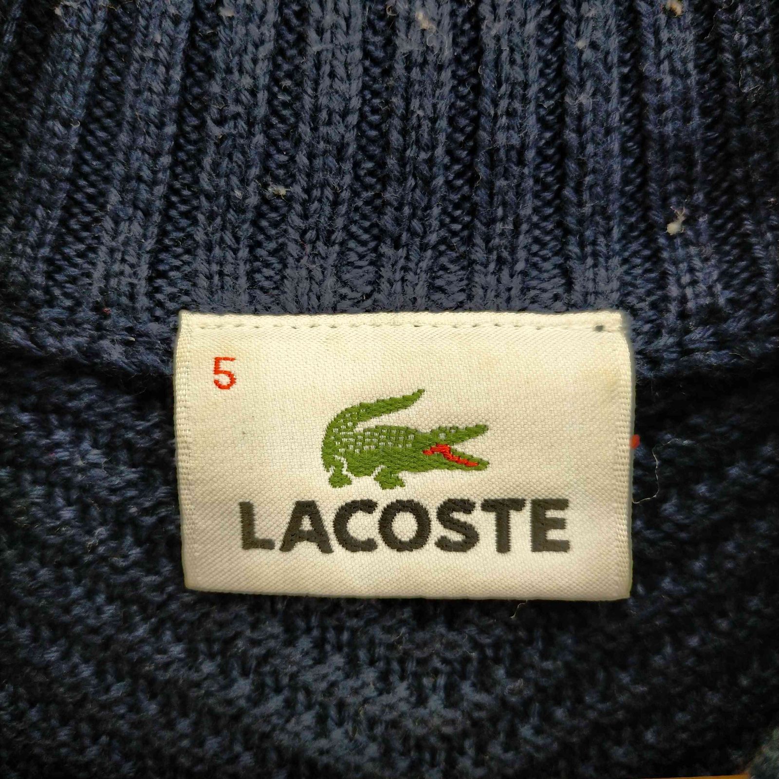 ラコステ LACOSTE ロゴ刺繍 コットンドライバーズニット メンズ import