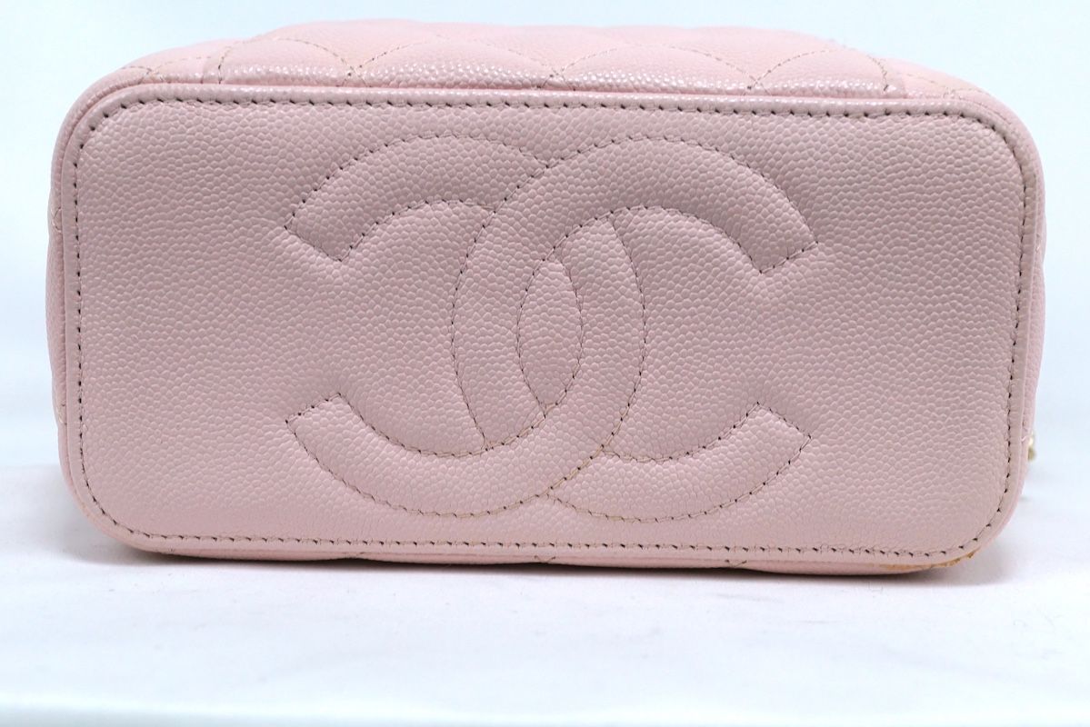 CHANEL バニティバッグ CHANEL シャネル スモール バニティケース キャビアスキン