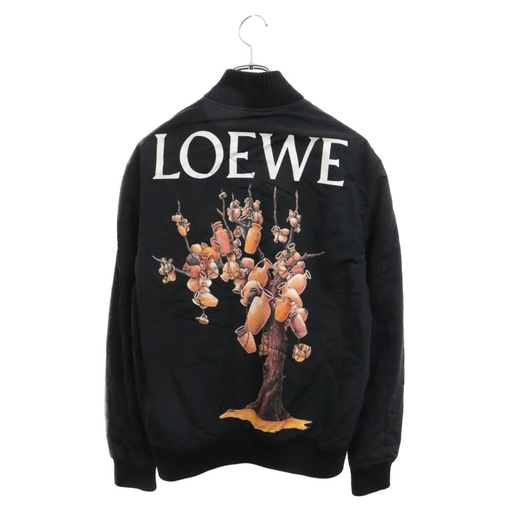 LOEWE (ロエベ) MA-1 バックプリント ナイロン ボンバージャケット ブルゾン ブラック H2288640TW