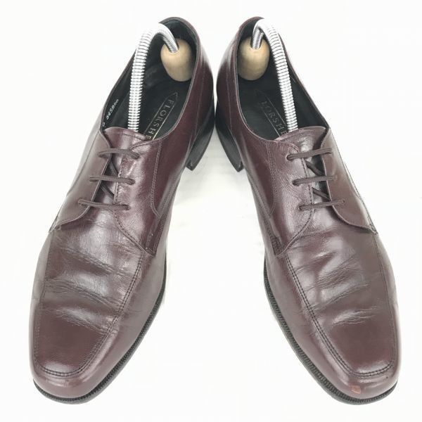 USA名門 フローシャイム グッドイヤー製法 本革 Uチップ 27.5 赤茶 青窓 ドレスシューズ ビジネス J-114