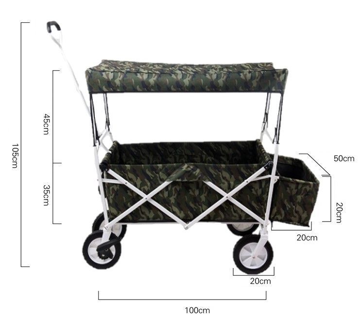 ワンランク上のSelection【カモフラ迷彩緑×白骨組み】キャリーカート