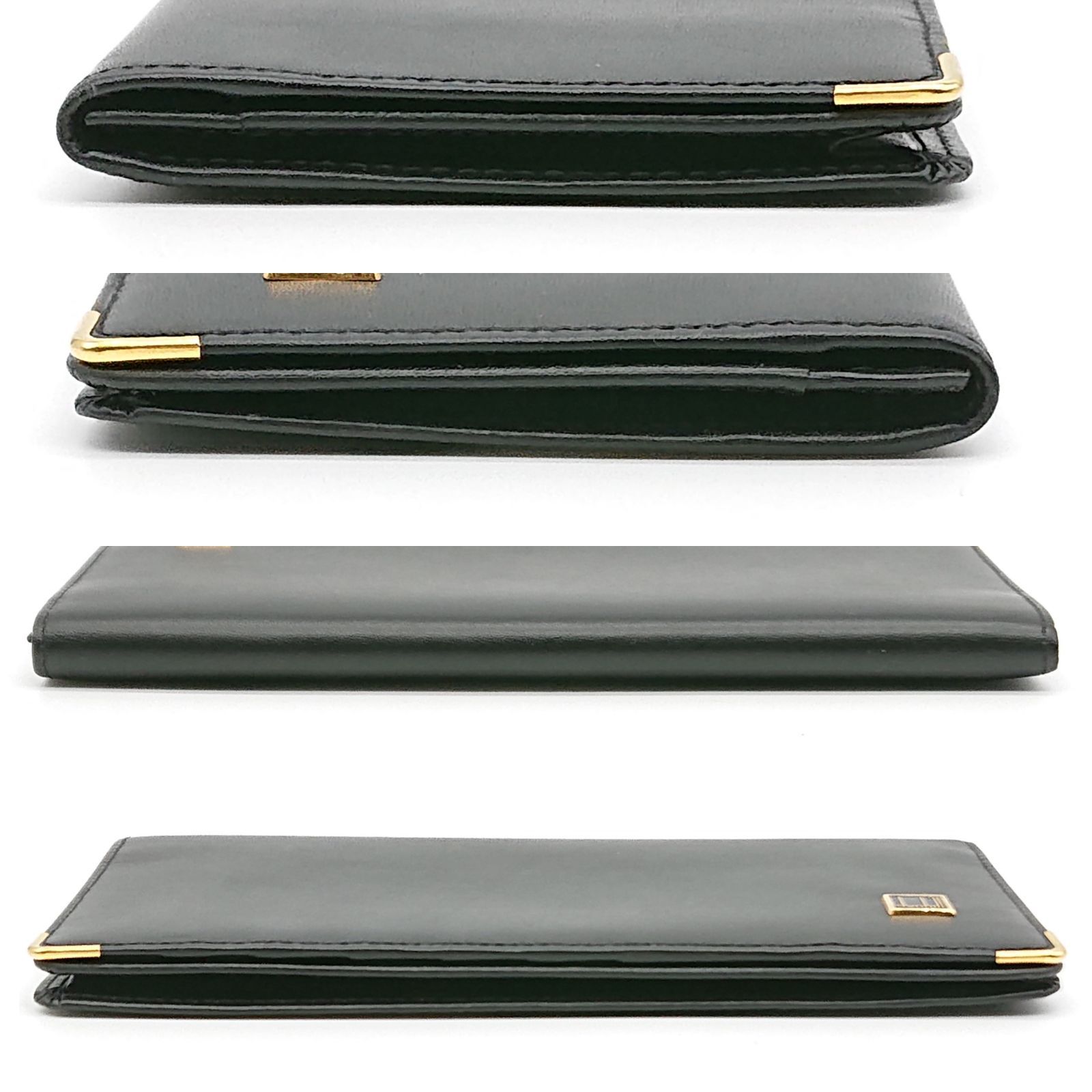 Dunhill ダンヒル 長財布 折り財布 ブラック レザー 札入れ