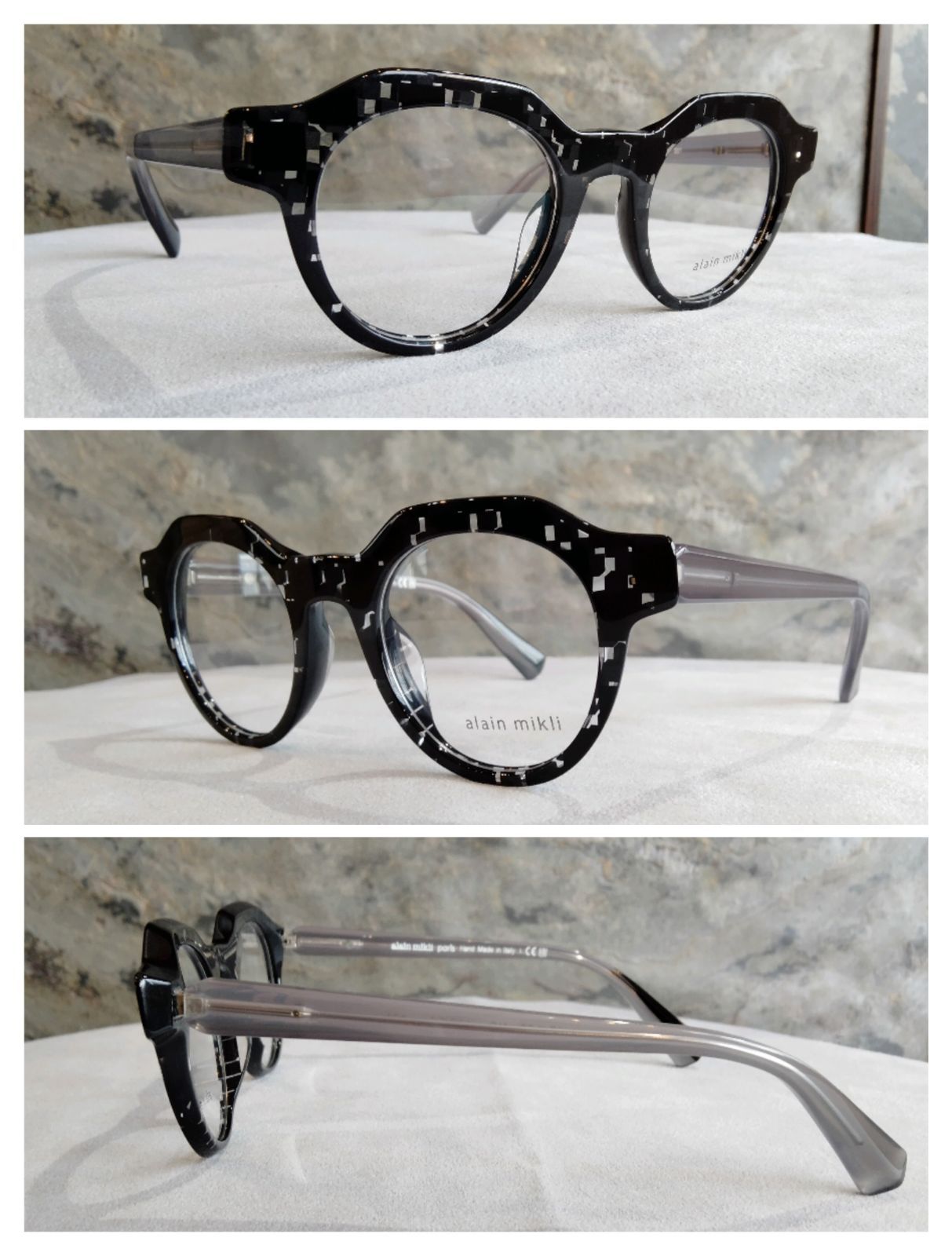 alain mikli paris （アランミクリ）A03156/001-Damier Black Crystal