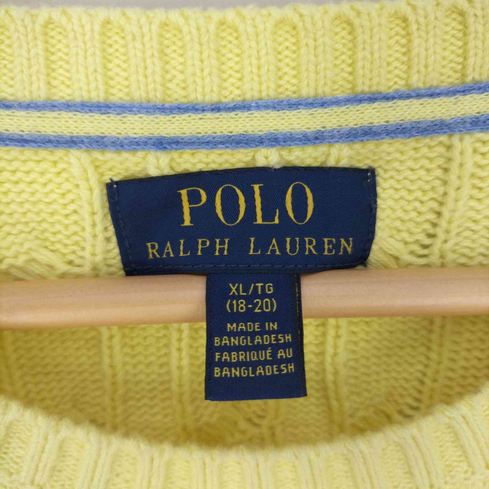 ポロラルフローレン POLO RALPH LAUREN 刺繍ロゴ ケーブルニット