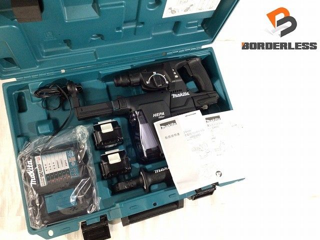 makita マキタ 18V 24mm 充電式ハンマドリル HR244DGXVB 黒 集じんシステム DX01 バッテリー2個 充電器 ケース付 115939115939