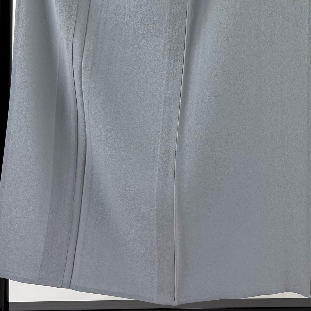色無地 身丈153.5cm 裄丈63cm S 単衣 花井幸子 落款 灰色 正絹 秀品 一つ紋