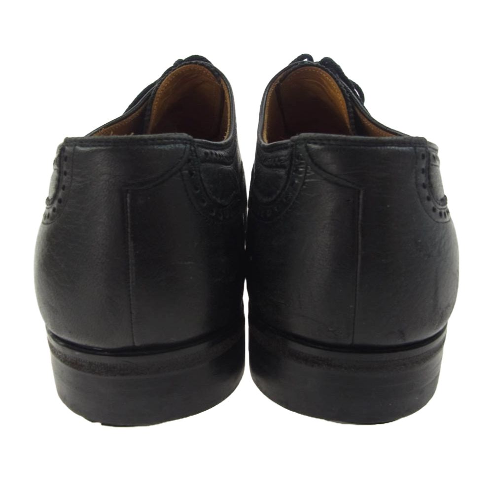 SCOTCH GRAINメダリオン ストレートチップ レザーシューズ ブラック