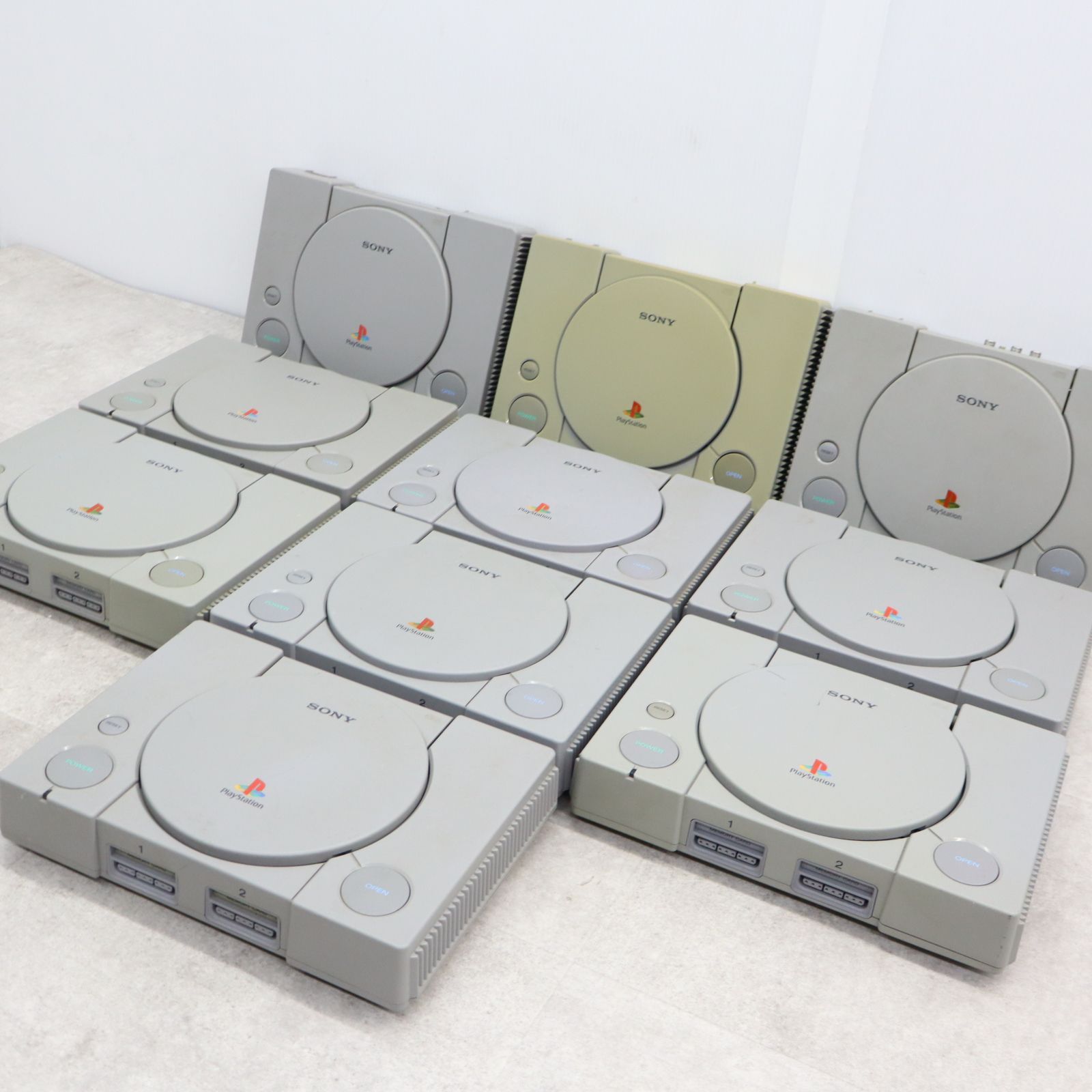 ▲ゲーム機本体 10台まとめ ｜プレイステーション｜SONY ソニー SCPH-3000~7500 PS1 プレステ ｜ ジャンク扱い JUNK■P2246