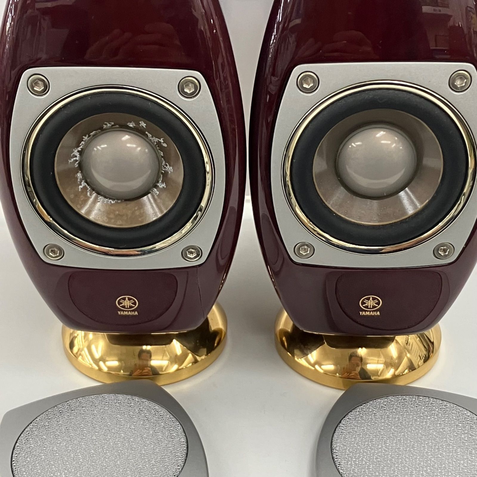 絶版！ ヤマハ スピーカー NS-pf7 マホガニー ヒビ有り マイクロサイズ