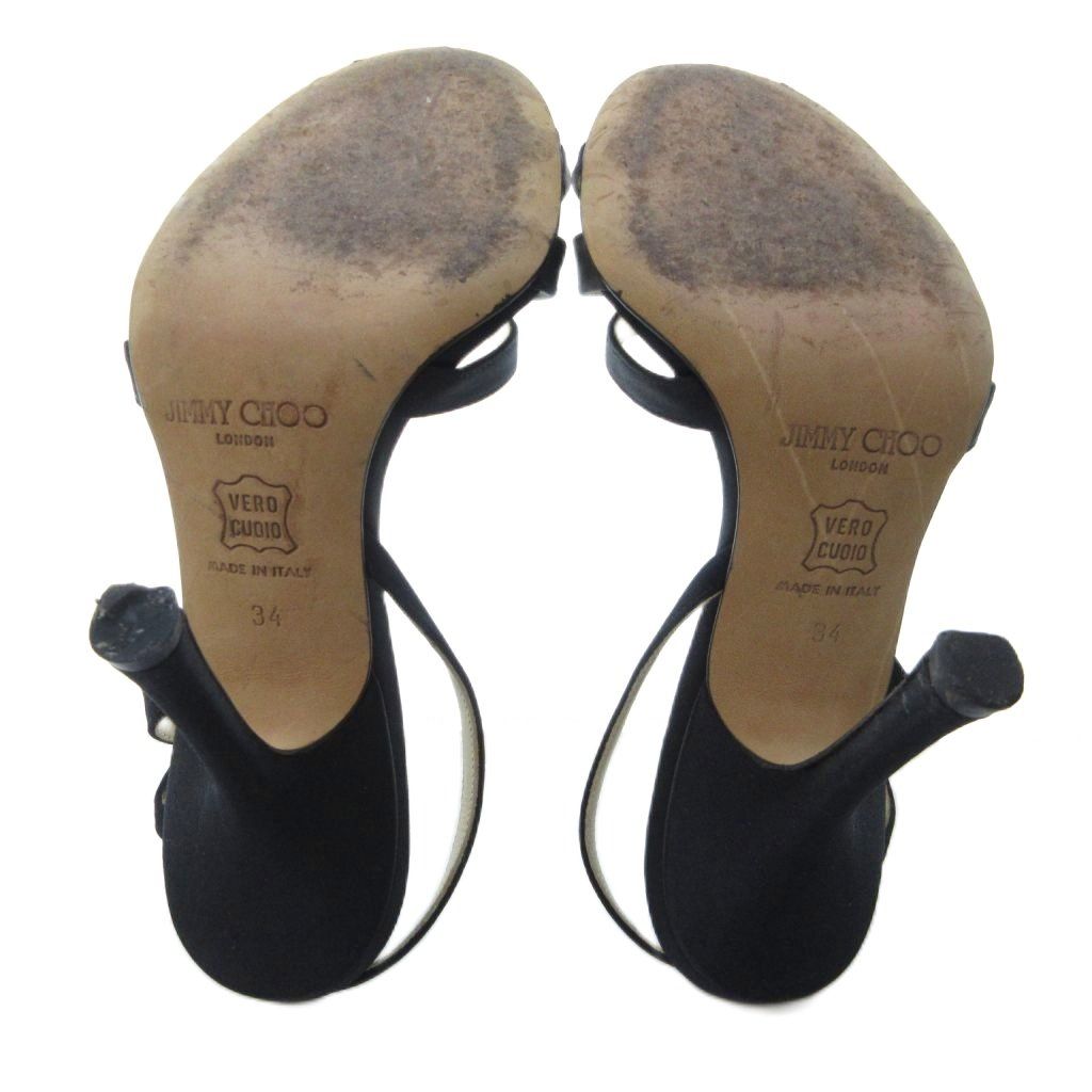 JIMMY CHOO ブラック レース オープントゥヒール JIMMY CHOO ブラック レース オープントゥヒール JIMMY CHOO