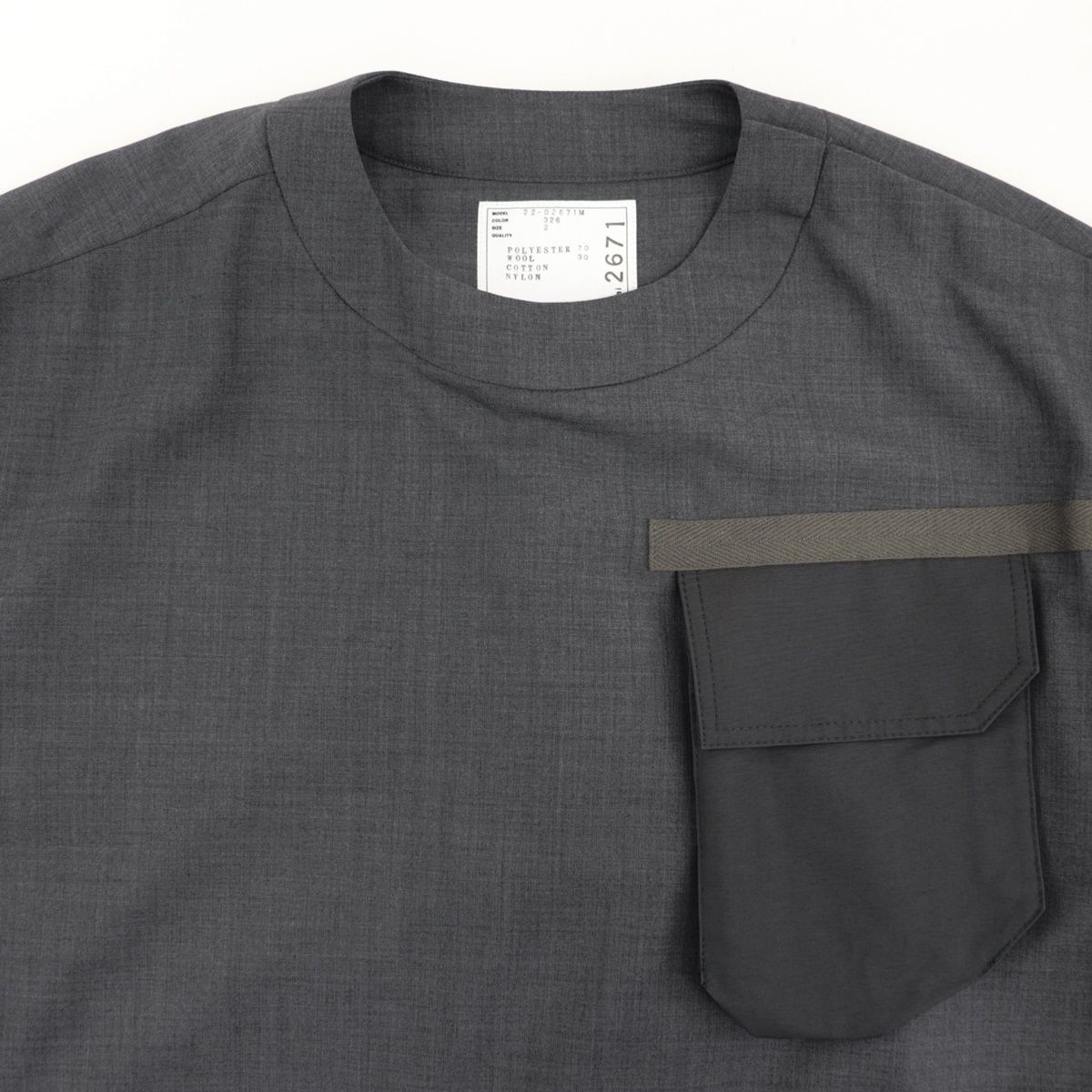 【美品】Sacai 22SS Suiting Mix Pullover サイズ１ 美品】Sacai 22SS Suiting Mix Pullover サイズ1 - メルカリ