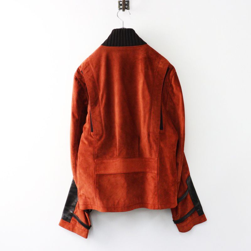 90s Archive GUCCI by Tom ford Suede Leather Military Blouse
