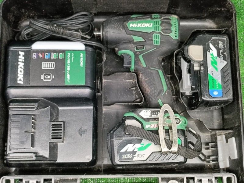 ◎HiKOKI ハイコーキ コードレス静音インパクトドライバ マルチボルト WHP18DBL 2LXPK 急速充電器 ケース付 モータ異音無し 動作 済みです