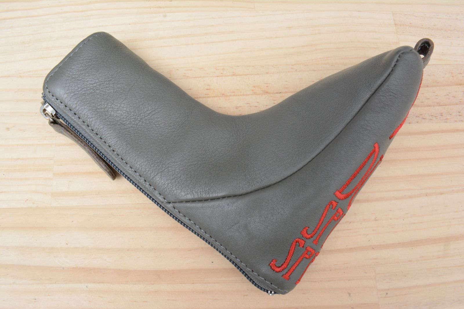 【未使用品 人気モデル】木の庄帆 布 レザー パターカバー グレー ピン型 ピンタイプ