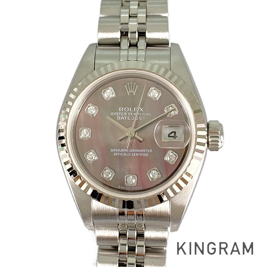 ロレックス ROLEX デイトジャスト 79174NG SS WG シェル 自動巻 レディース 腕時計 fta【中古】